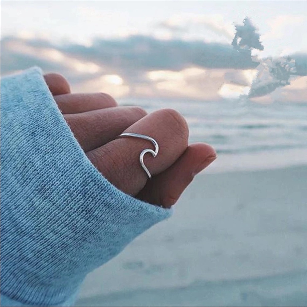 Ride The Waves Wave Ring Silver Size 6-11